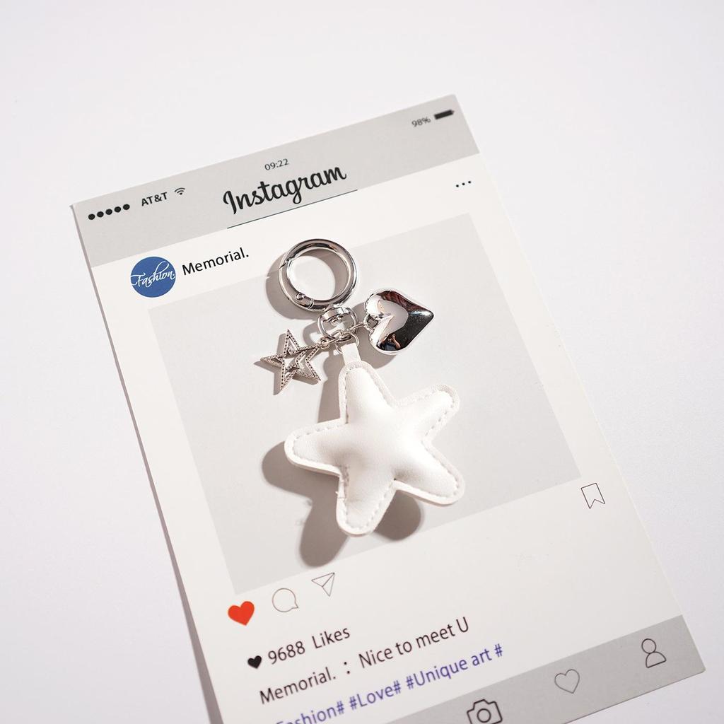Cute Cartoon Star Keychain Pendant - Perfect Bag or Car Ornament, Small Gift Accessory