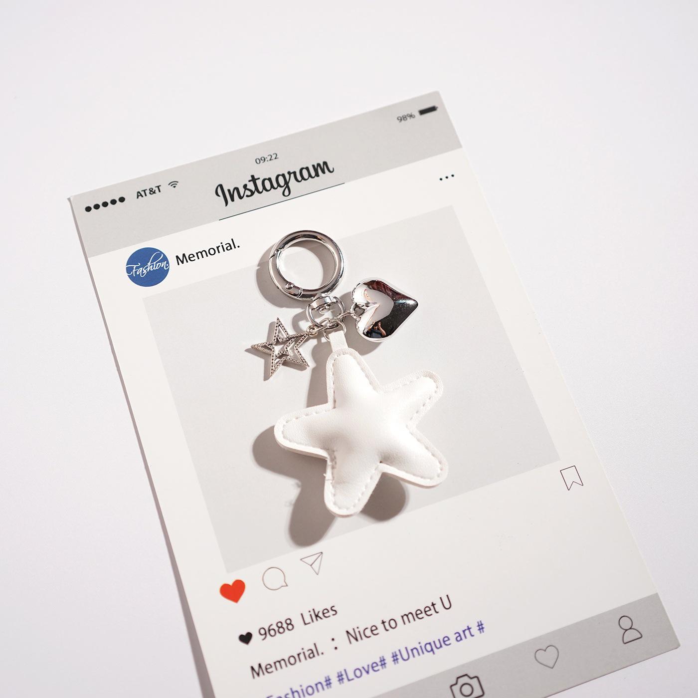 

Cute Cartoon Star Keychain Pendant - Perfect Bag or Car Ornament, Small Gift Accessory