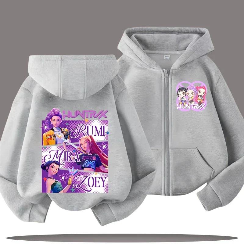 Funny Zip Up Sweatshirts Kp-op Hoodie Children Clothes Kid Girl Boy Sweatshirt Zipper Hoody Baby Casual Top