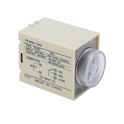 BERM Ausschaltverzögerungsrelais Drehknopfsteuerung Timing-Timer Hohe Genauigkeit AC200‑220V ST3PF