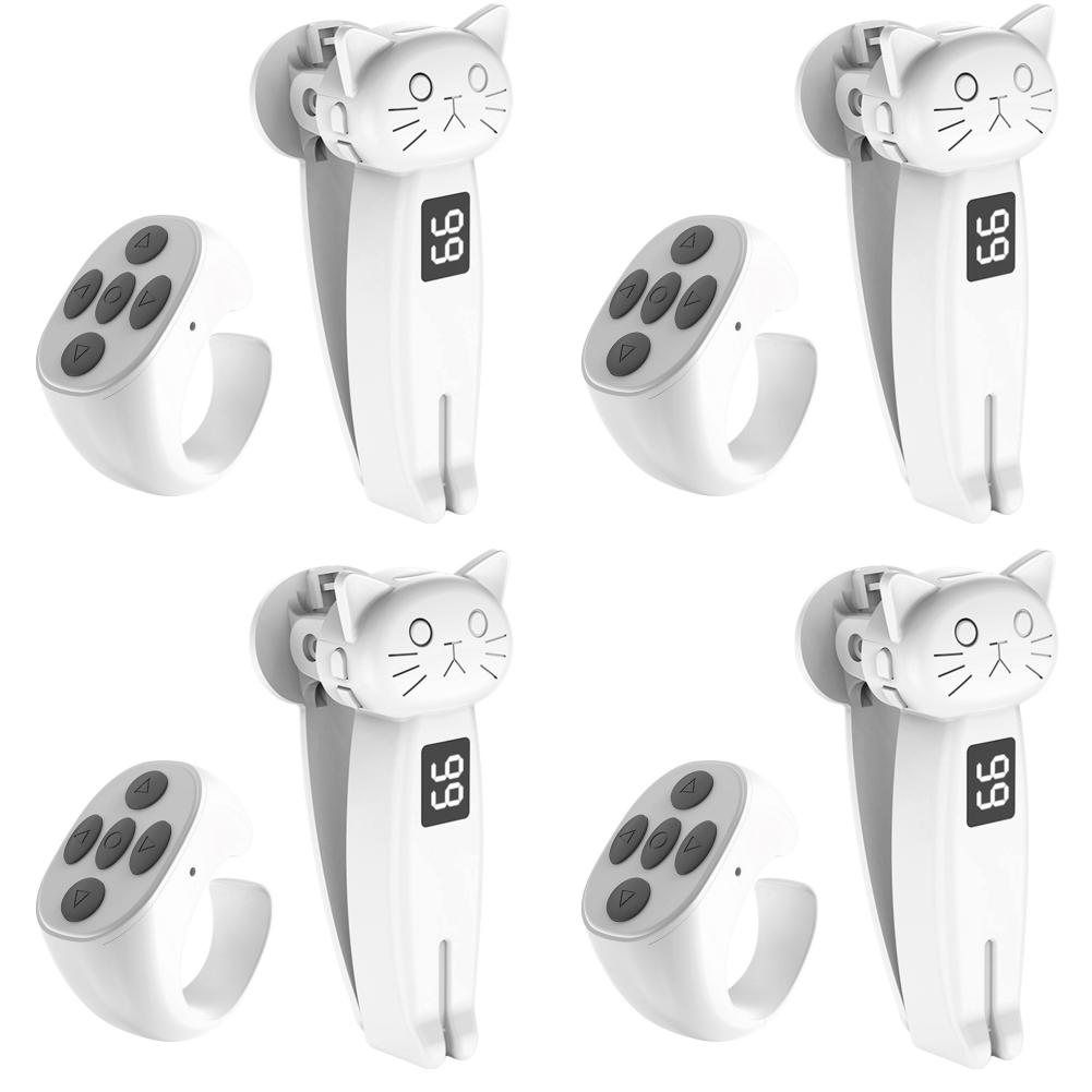 

Пульт дистанционного управления Page Turner Bluetooth-совместимый телефон 5.3 с автоматическим кликером(белый)