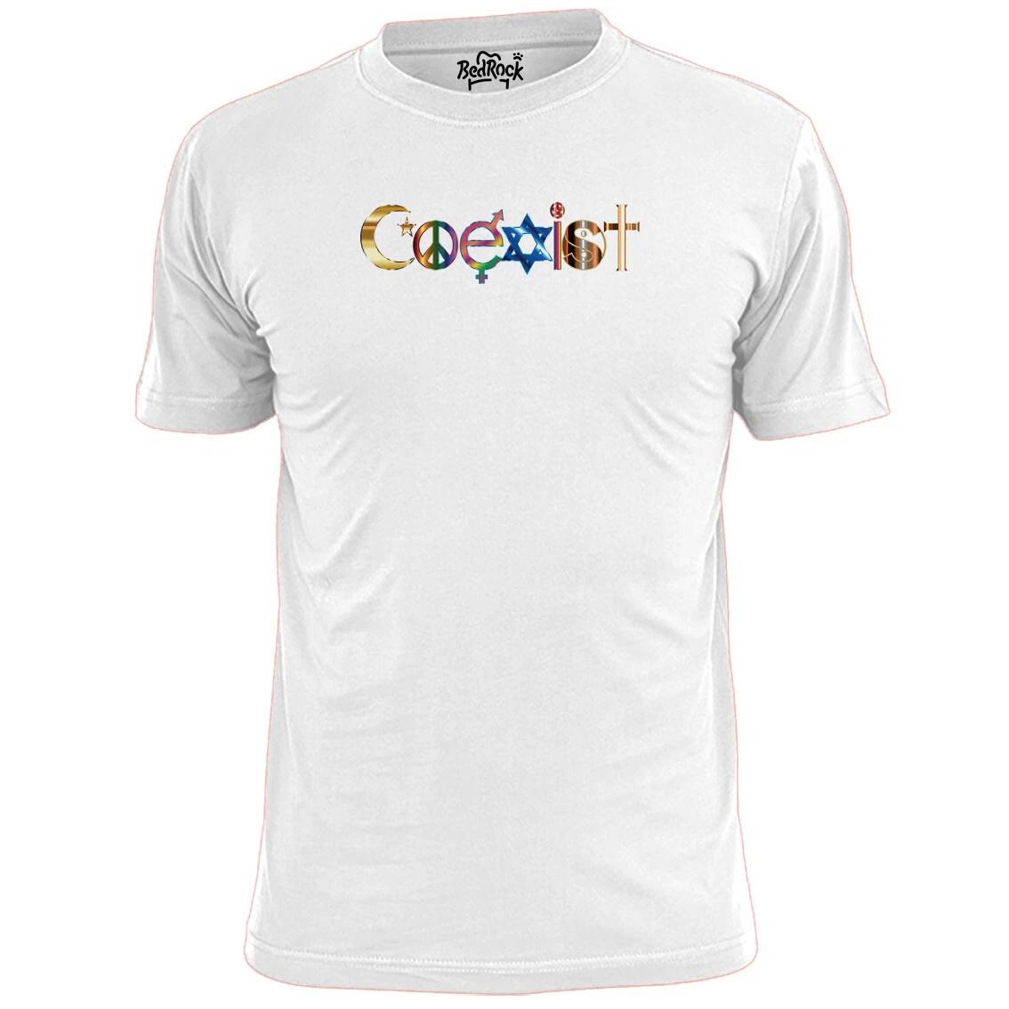 Mens Coexist Religious Symbols T shirt Religion Christianity Islam S