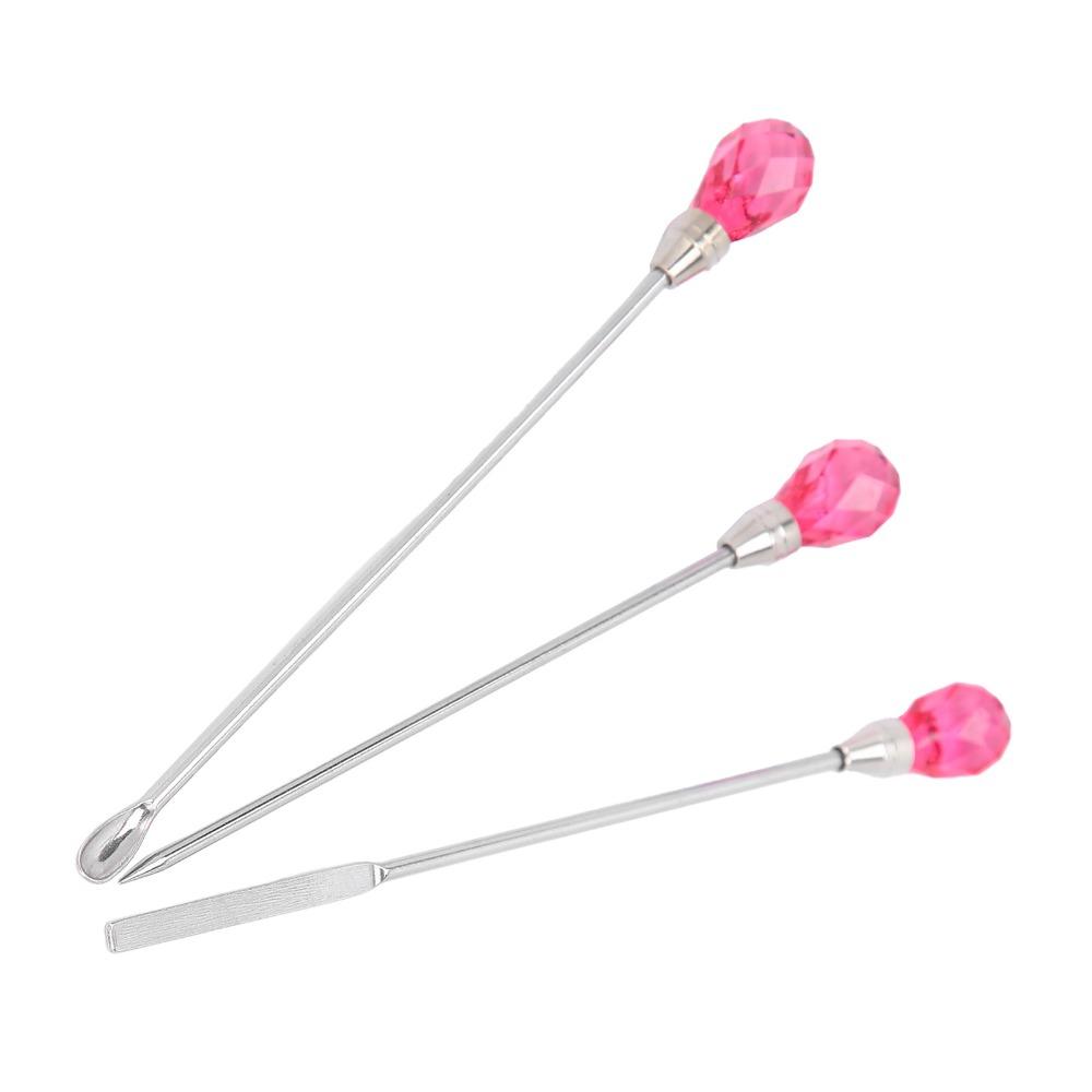 3 Pcs Portable Nail Art Stirring Rod Professional Nail Art Spatula  Salon & Home DIY Use