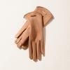 Gloves Women'S Winter Cute Windproof Riding Fleece Warm Cycling Finger-Exposed Touch Screen Luggage