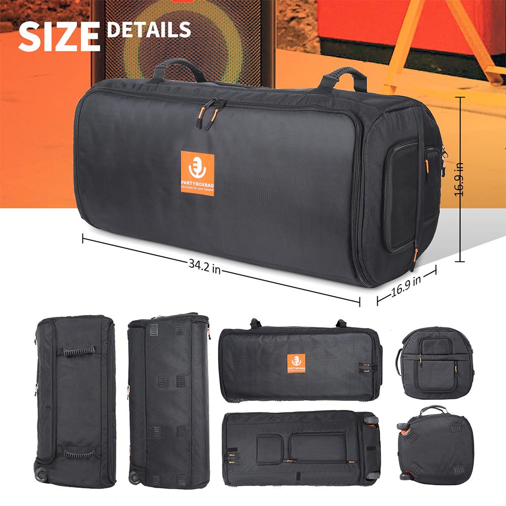 Foldable Carrying Case Oxford Cloth Protection Speaker Storage with Handle Storage Bags Pouch Double Zipper for JBL PARTYBOX 710