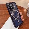 Nové módní třpytivé diamantové průhledné pouzdro pro iPhone 16 15 14 Plus 13 12 11 Pro Max magnetický kryt zad pro bezdrátové nabíjení