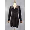 Export Single AQ Home Spring and Autumn New Arrival Long Sleeves Velvet Easiest for Match Special V-neck Long Sleeves Ladies Fashion Commuter Dress