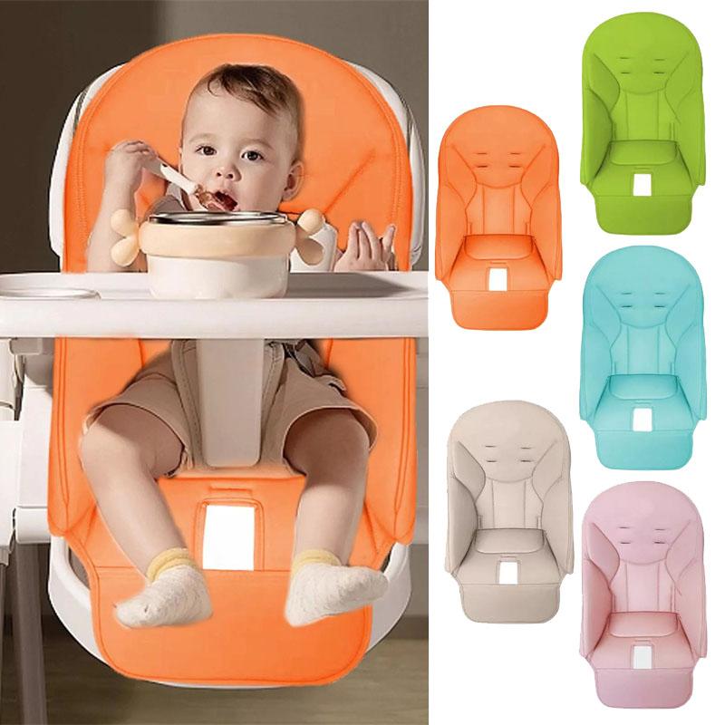 Baby Pu Leather Dining Chair Cover Children Leather Cushion Baby Dining Chair Leather Cover With Padding Seat Case Accessories