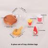 1 Set Dollhouse Accessories Mini Simulation Cola Chicken Wings Tray Miniatures Food Decor Diy Supplies Model Ornament Toy