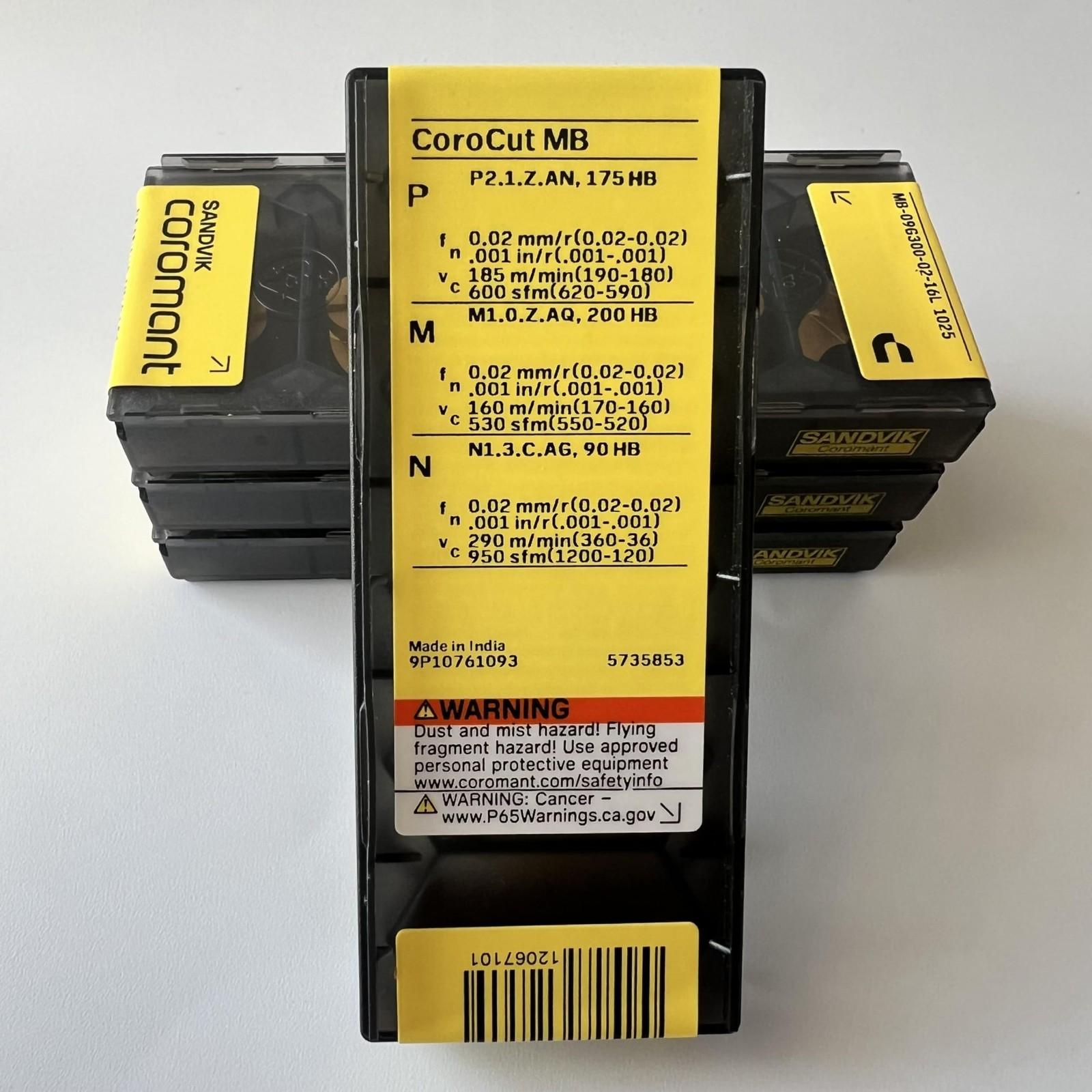 

Sandvik / MB-09G300-02-16L 1025 / Оригинальное шведское лезвие из твердого сплава 5 шт.