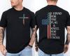 Patriotic Christian Faith, Stand for Flag Kneel for Cross Religious 2 Sided Tee