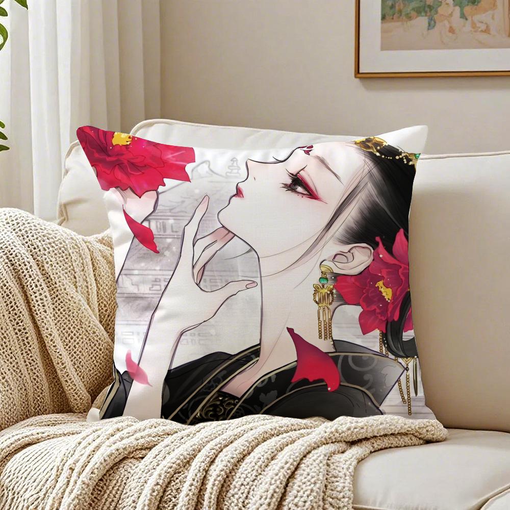 Elegant Anime KKoukyuu no Karasu Cushion Cover Pillowcase Antidustmite living Room Sofa Decor Cushion Room
