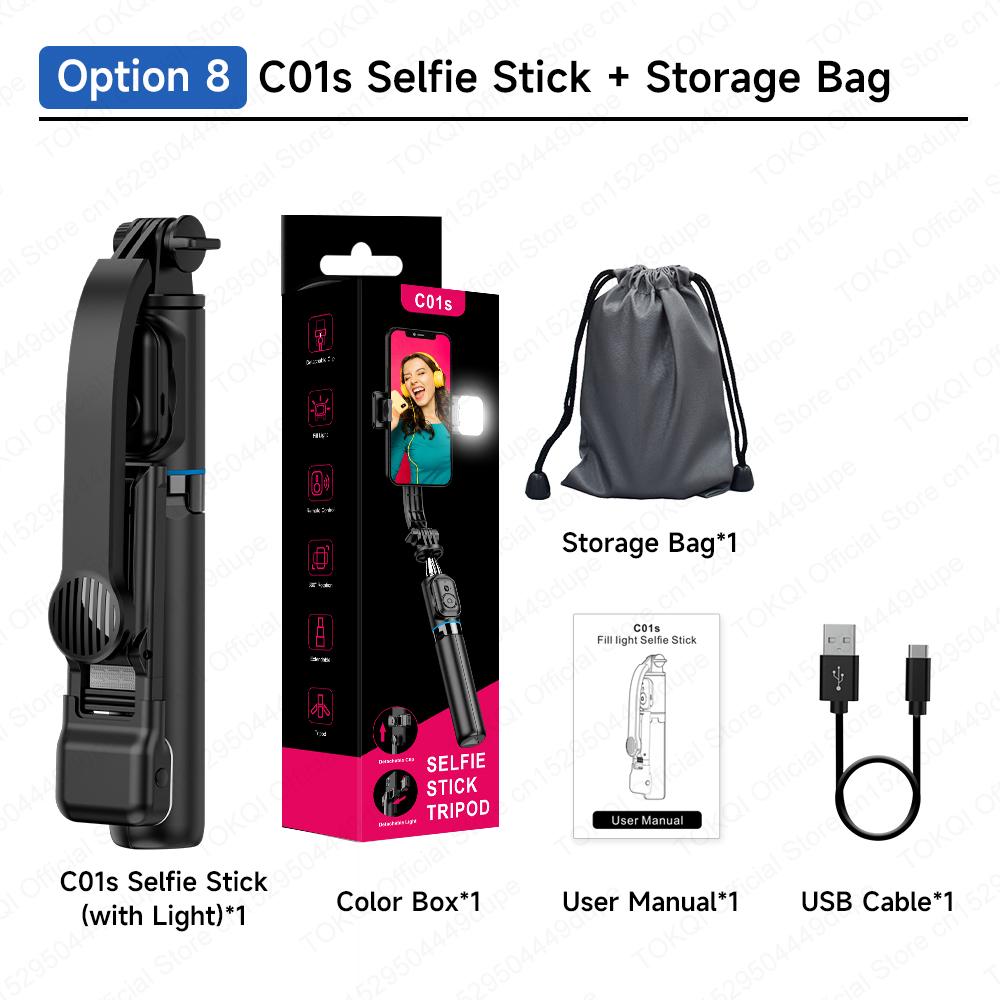 Mini C01/C01s Selfie Stick with Bluetooth Remote Portable Tripod for Cellphone Extendable Stand for iPhone Xiaomi Phone Holder 7