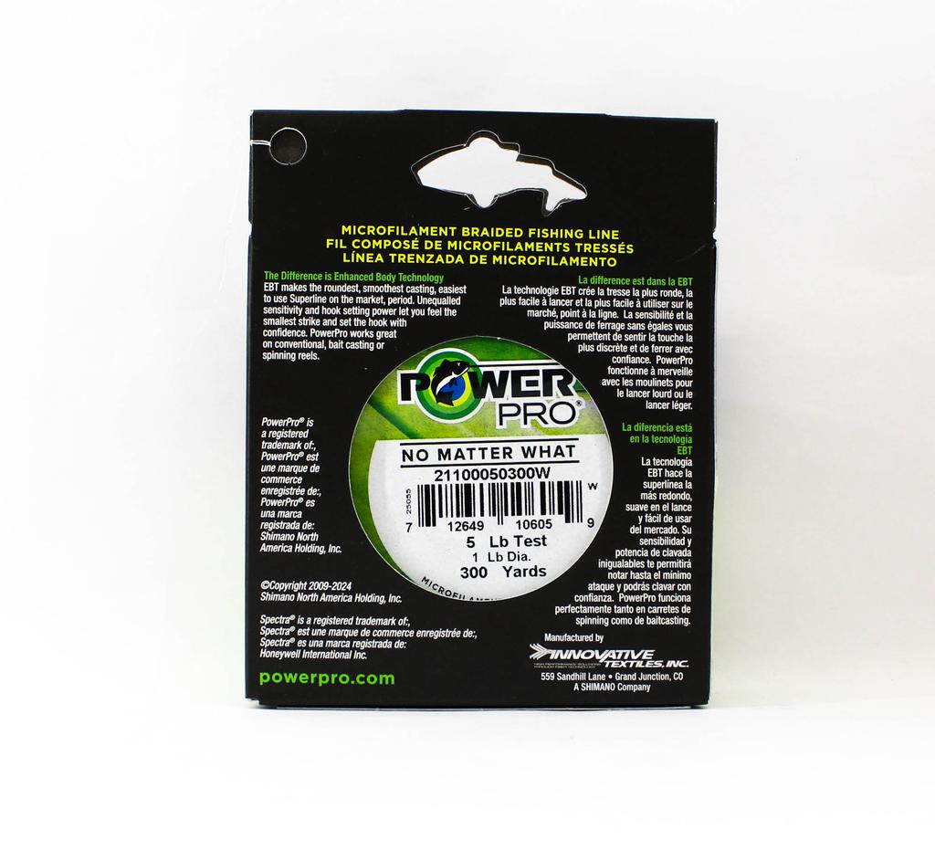 Power Pro Braided Spectra Line 5lb x 300yds White (6059)