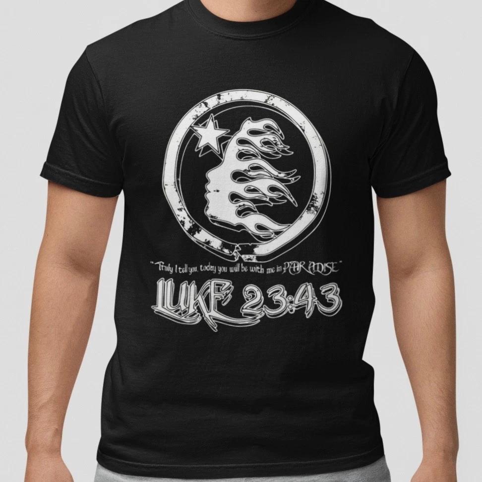 

Luke 23:43 T-Shirt Bible Verse Christian Faith Graphic Tee Jesus Paradise Shirt S