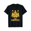 Men's FC The Hammers Official Logo T-Shirt - Iconic Hammer & Team Design with Golden Print, Black & Golden Merchandise, All-Season Comfort Regular