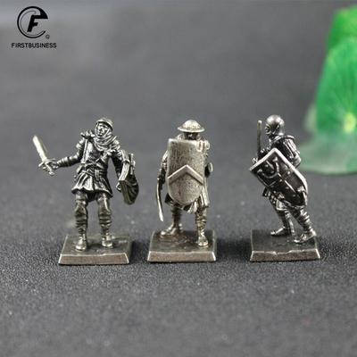 Metall Kupfer Europäisch Mittelalterlicher Legionär Schild Soldaten Modell Figuren Miniaturen Desktop Spiel Dekorationen Spielzeug Ornament Geschenk