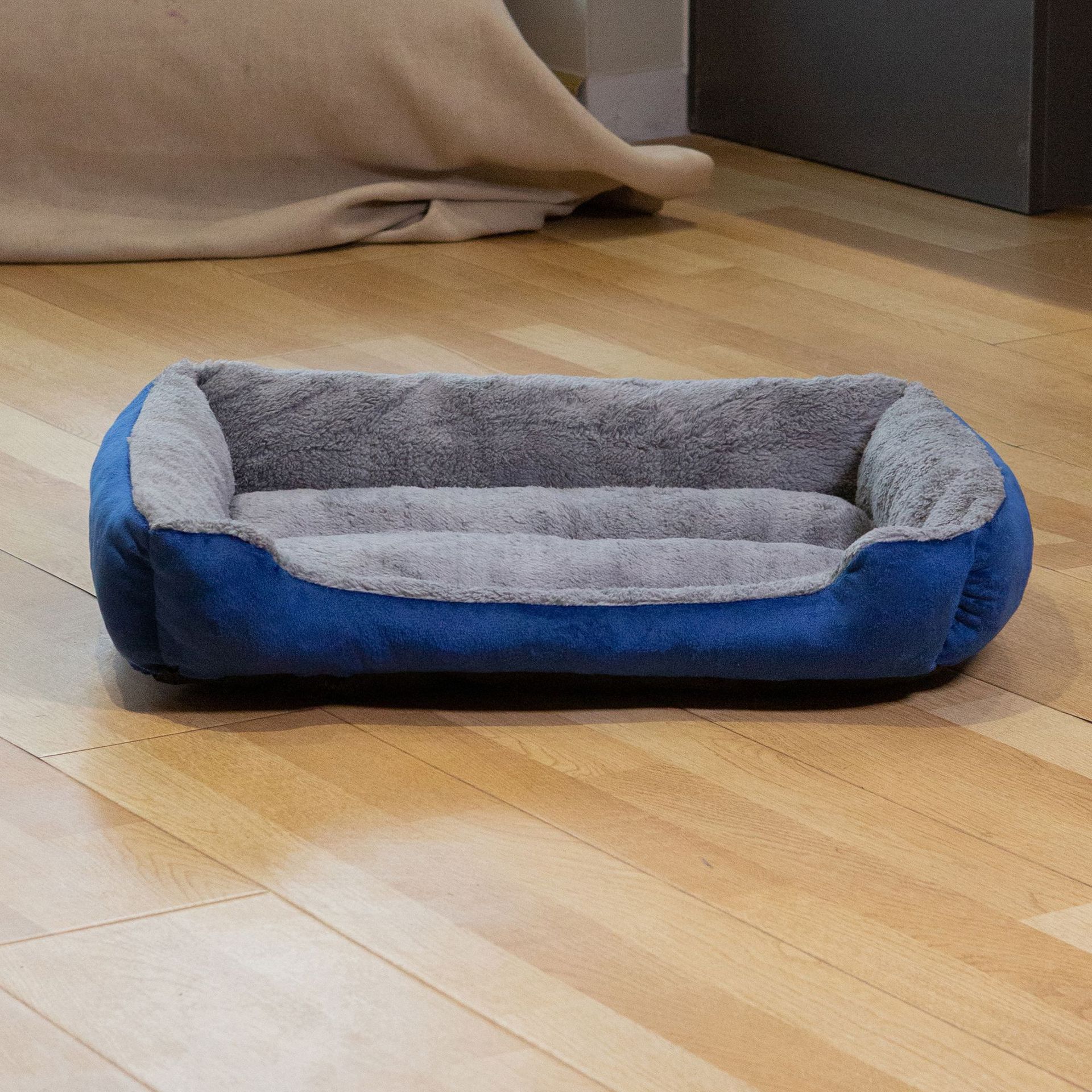 

New Bed for Cats Pet Products Cushions Kitten Goods Accessories Dog All Home Supplies Things Accessory Habitats Basket House Bed 43x34x15cm синий