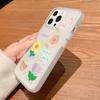 Θήκες κινητών τηλεφώνων για iPhone 11 13 15 Pro Max 12 14 Pro Max Θήκη iPhone 16 15 Plus 13 Pro 12 Frosted Texture Painted Cartoon Flowers