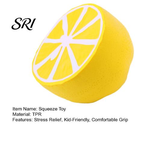 Durable Squeeze Ball Fruit Toy for Stress Relief TPR Slow-Rising Realistic Portable Reliever Food-Shaped Fidget Kids Adults Decompression Gadget