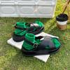 Thick-soled casual one-word buckle sandals women's summer 2025 new fashion Internet celebrity viral trends Roman shoes
