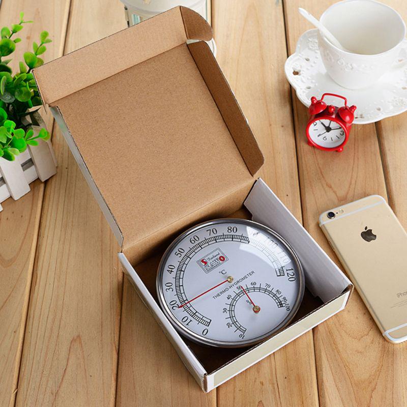 Termometro Igrometro per sauna a vapore con custodia in metallo e uso interno ed esterno