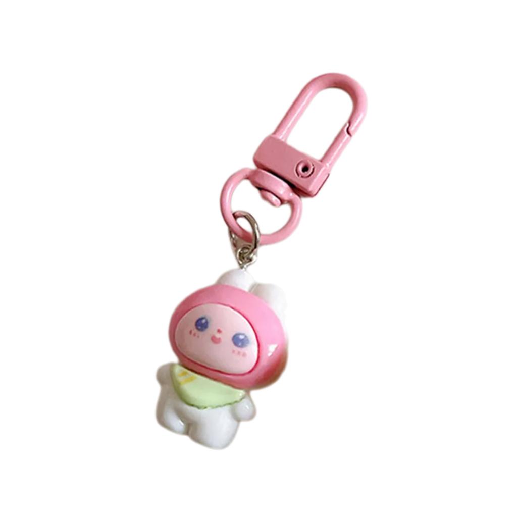 Cartoon Keychain Resin Fruit Baby Key Ring Bag Pendant Lightweight Key Holder Jewelry Accessories for Women Girls