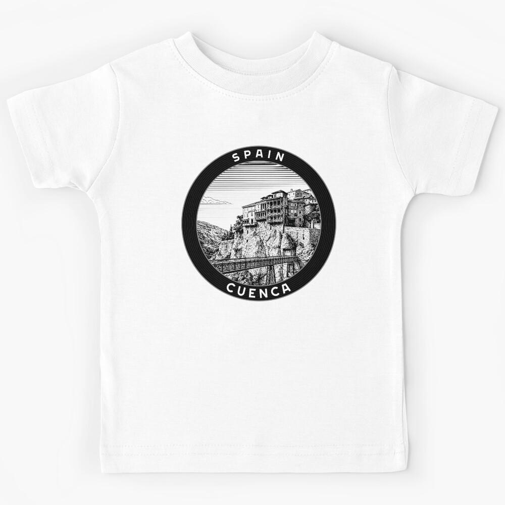 Cuenca Spain Linocut Style  Kids T-Shirt 150
