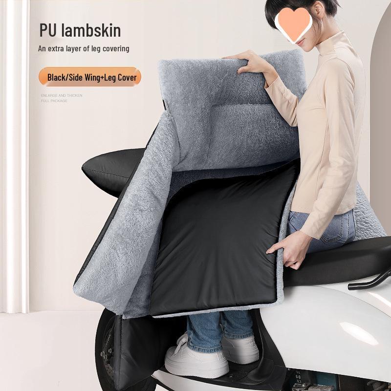 Winter Motorcycle Fleece Blanket - Rainproof, Windproof, Coldproof, Thickened, Waterproof One-Piece.