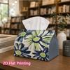 1pc, 2d Flat Printing, Tissue Box Floral Pattern Printed Tissue Box, Suitable for Home, Car, and Party Decoration Tissue Holder, Perfect for Christmas
