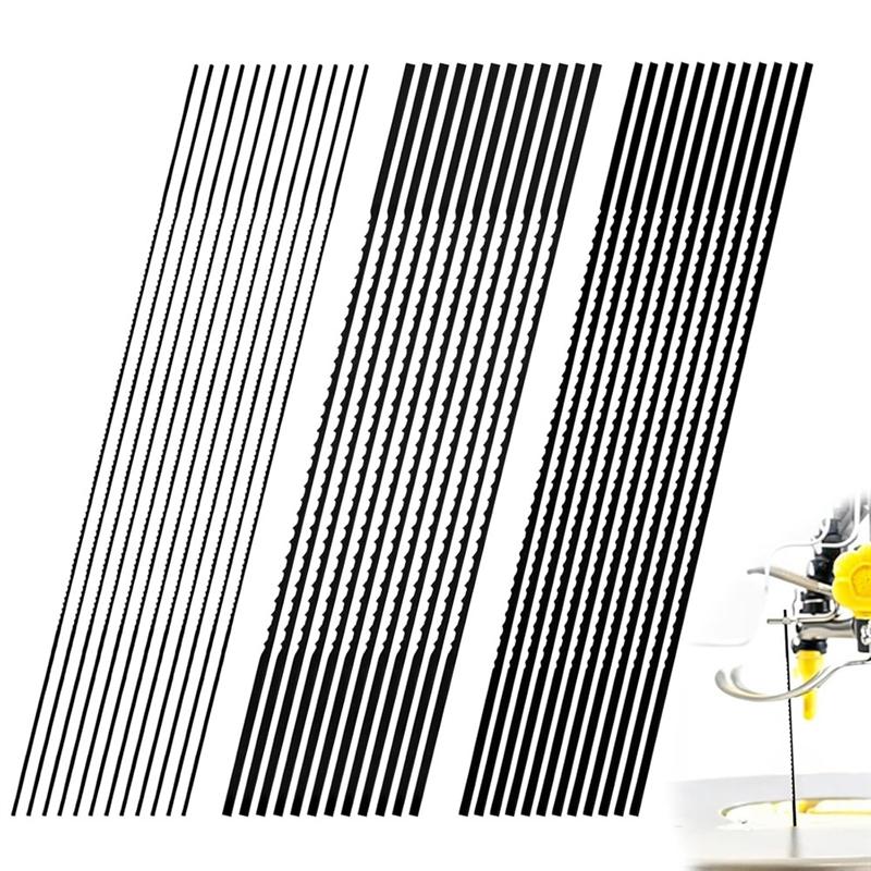 

Wood Cutting Saws Blades Kit(30TPI, 12 TPI, 10 TPI) 36Pcs 5 Inch Coping Saw Blades Set Plain End Scroll Saw Blade Sturdy чорний