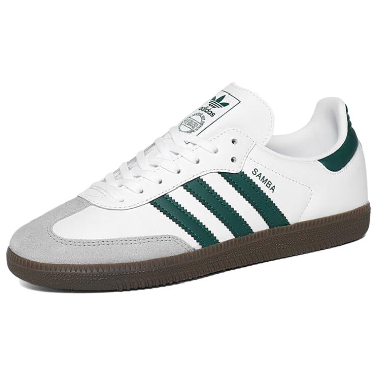 Adidas Samba OG J Cloud White Grün Kinder Sneaker Collegiate-Green Gum JQ2843