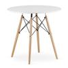 JUST HOME Scandinavian Round Table INFININTY 80 X 80 X 72cm White