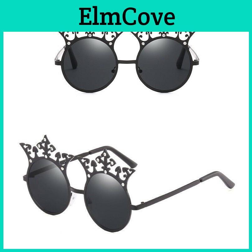 Round Retro Vintage Oversized Women Designer Sunglasses With Uv400 Mirror Lens