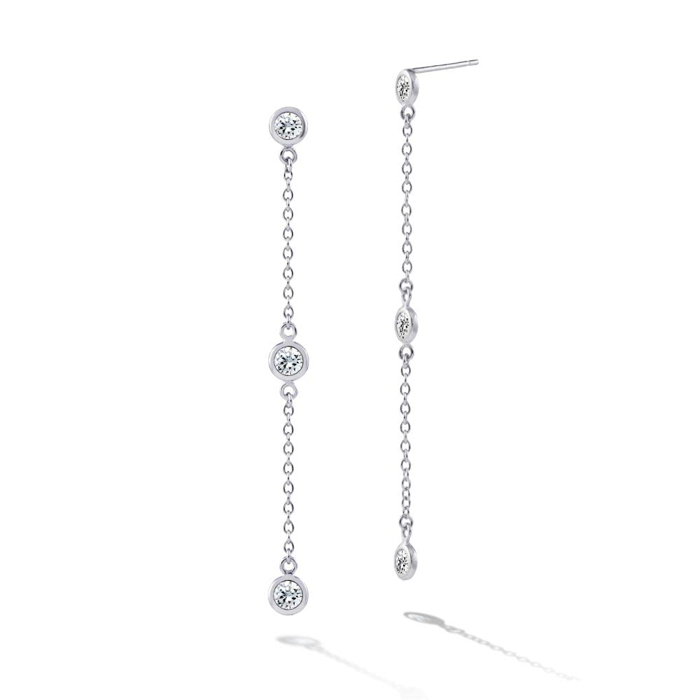 

Gift from New York Earrings for Platinum Long Brand Women, Plated, Earrings, Chain, Hypoallergenic, платиновий