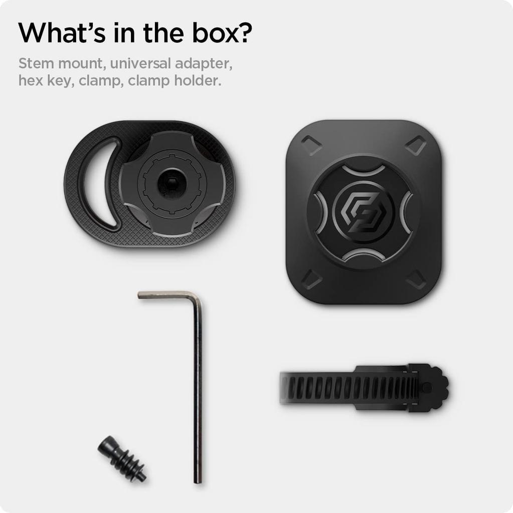 Spigen Gearlock MS100 Bicycle Phone Bike Stable Phone Easy Simple Spigen 000MP25057 Holder, Stem/Handlebar Mount, 360-Degree Rotation, Mount,