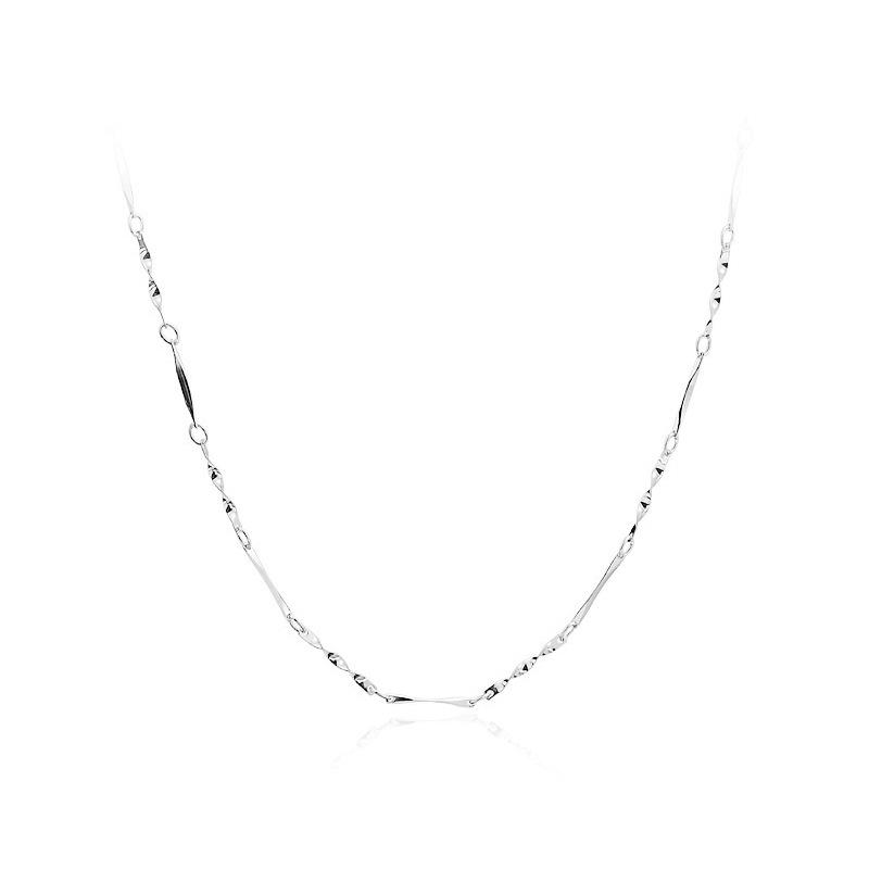 S925 Sterling Silver Versatile Women's Necklace, Twisted Link Chain, 40/45cm