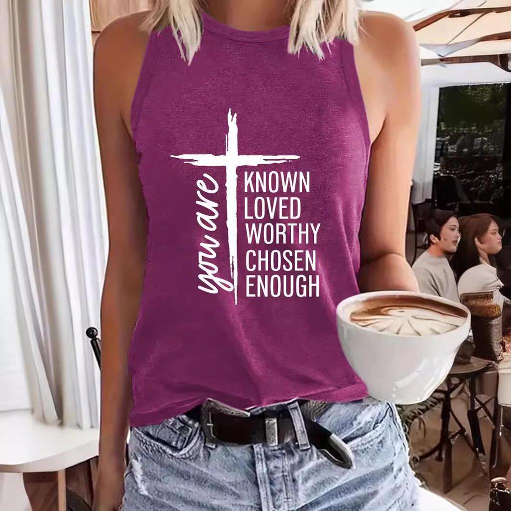 Damen Rundhals Ärmelloses Freizeit-Top - Frühjahr/Sommer Kollektion