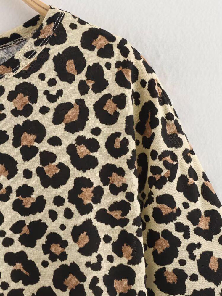 Spring 2025 Women's European & American Style Crew Neck Short Sleeve Print T-Shirt