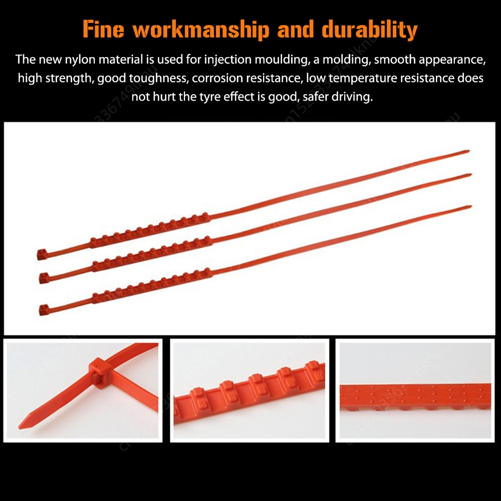 50-10 peças Rodas de Carro Pneus Correntes de Neve Antiderrapantes Nylon Inverno Correntes de Neve para Carro Exterior Pneus de Neve Emergência Correntes para Pneus Antiderrapantes