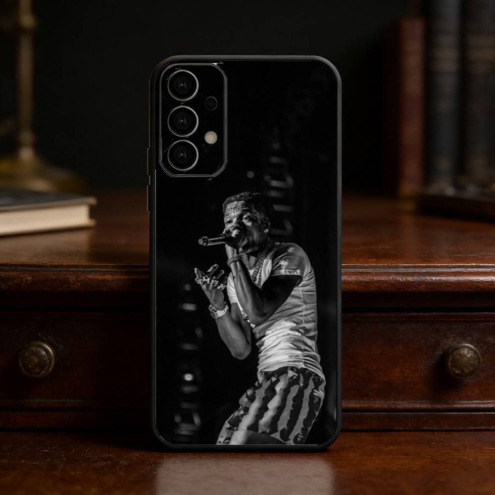 L-Lil Baby Rapper Phone Case For Samsung S25,24,23,22,30,21,10,9,Ultra,Plus,Lite Soft Black Case Samsung S30plus5G