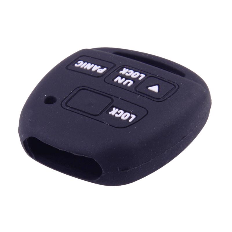 2pcs Remote Key Fob Cover Case Protector Fit for Lexus LX470 GX470 RX300 ES300 LX400 Toyota Land FJ Cruiser Black White Silicone