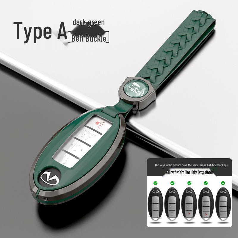 Infiniti Q50L QX50 QX60 Q70L G25 Key Cover - High-End Key Fob Shell with Buckle
