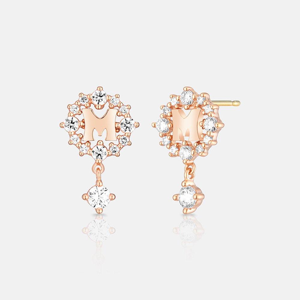 M Basic Silver Rose Earrings A213Se0300Rpa.