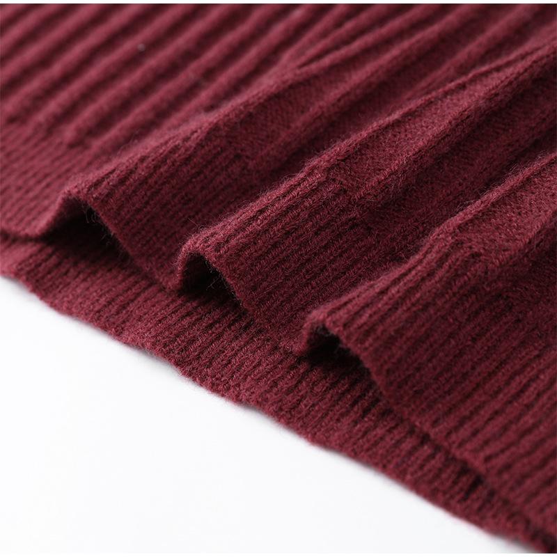 Autumn and Winter Wool Suit Women's Autumn and Winter High-end Sense Solid Color V-neck Sweater Straight Trousers Two-piece Set Women