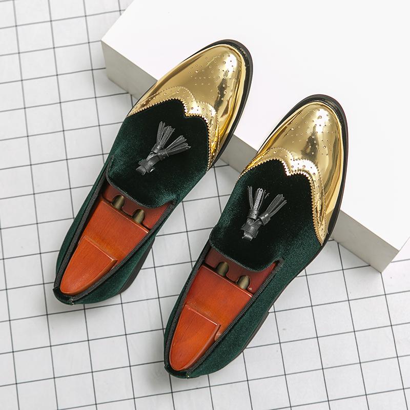 Hochwertige Slipper Grüne Loafer Herren Quaste Weiches Leder Mokassin Flats Walking Herrenschuhe Freizeitschuhe Nubuklederschuhe