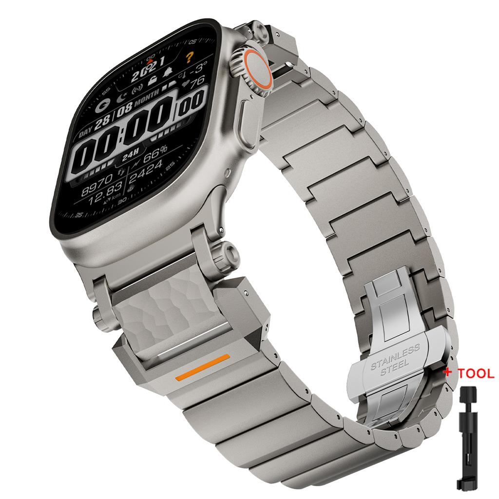 Titanium Band for Apple Watch Ultra 3 49mm 46mm 44mm 45mm Titanium Strap for IWatch Series 11 10 9 8 7 6 SE Luxury Men Bracelet