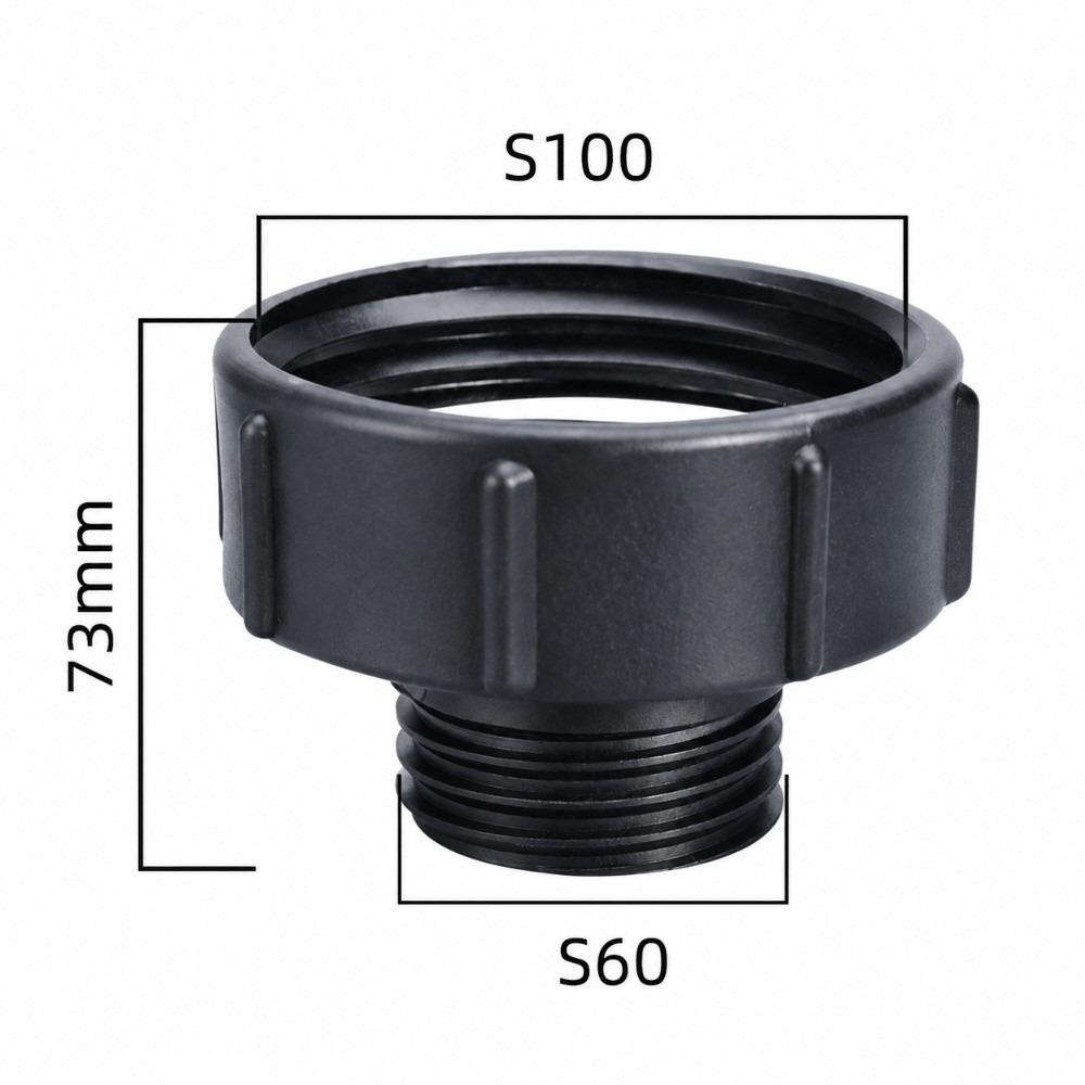 S60 Thread IBC Tank Adapter Black Barrel Connector New Tank Coupling  For IBC Water Tank