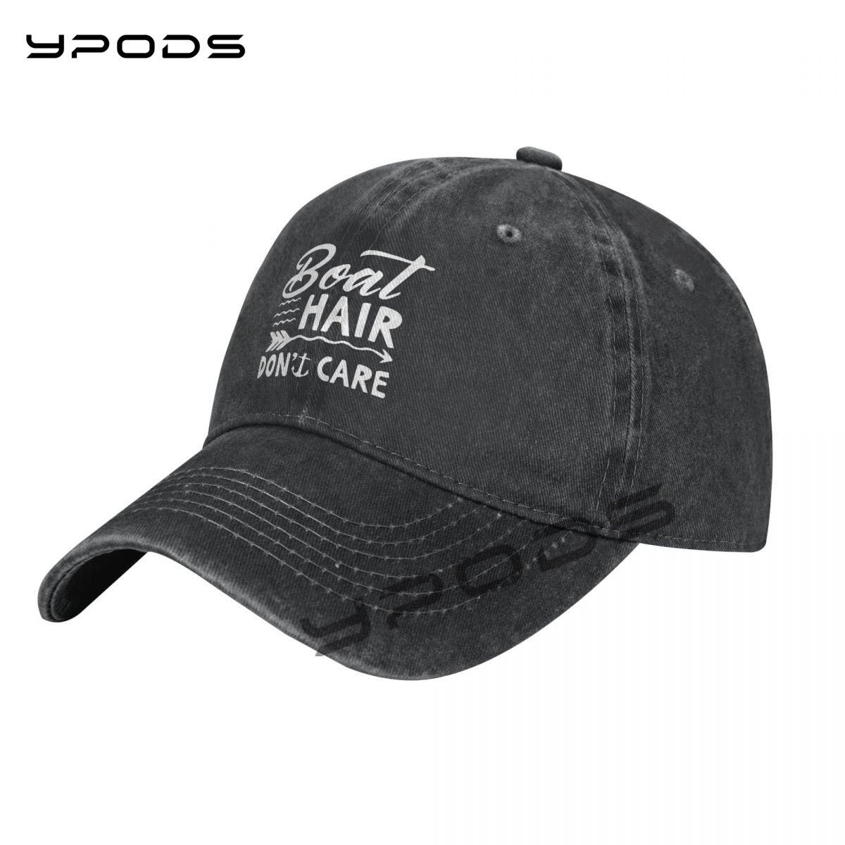 

Boat Hair Don t Care Baseball Caps for Unisex Women Vintage Washed Cotton Dad Hats Print Snapback Cap Hat