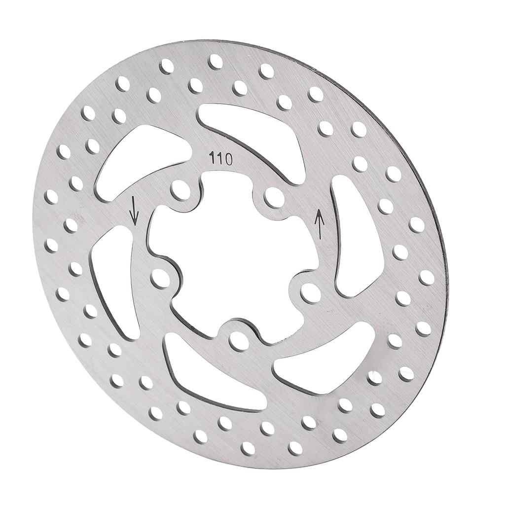Disc Brake, Stainless Steel 110mm Ventilated Disc with 5 Holes for Electric Scooter Replacement